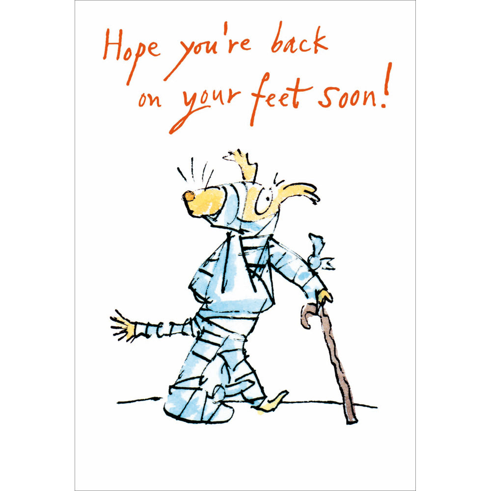 Hope You're Back On Your Feet Soon Quentin Blake Get Well Card at Penny Black