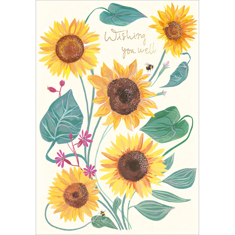 Sunflower Garden Wishing You Well Card from Penny Black