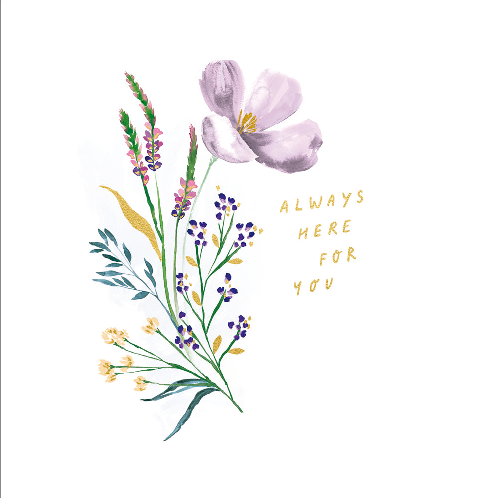 Floral Sprig Always Here For You Empathy Card at Penny Black