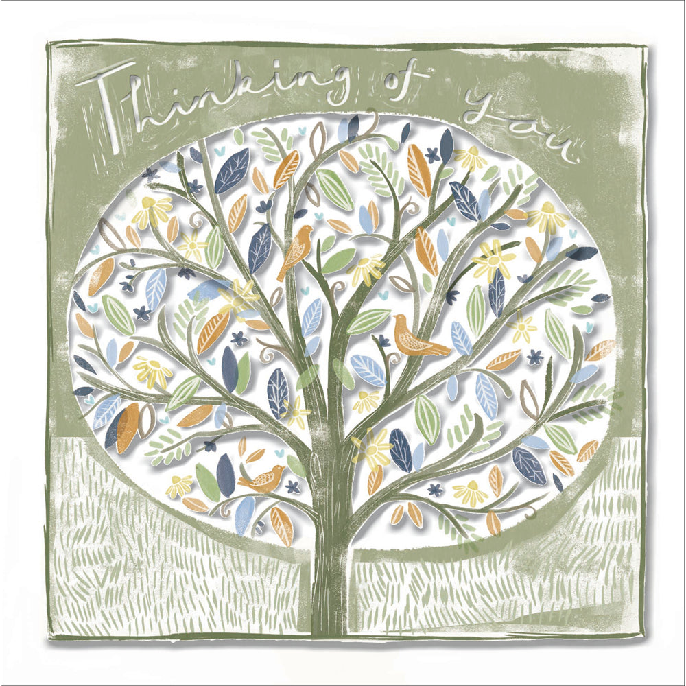 Tree Of Birds Printed Thinking Of You Card from Penny Black