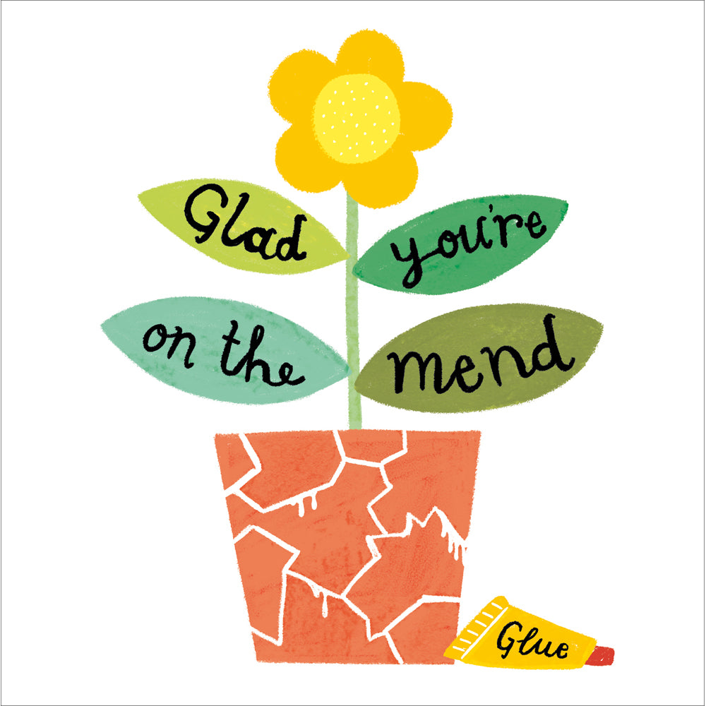 Glad You&#39;re On The Mend Flowerpot Empathy Card from Penny Black