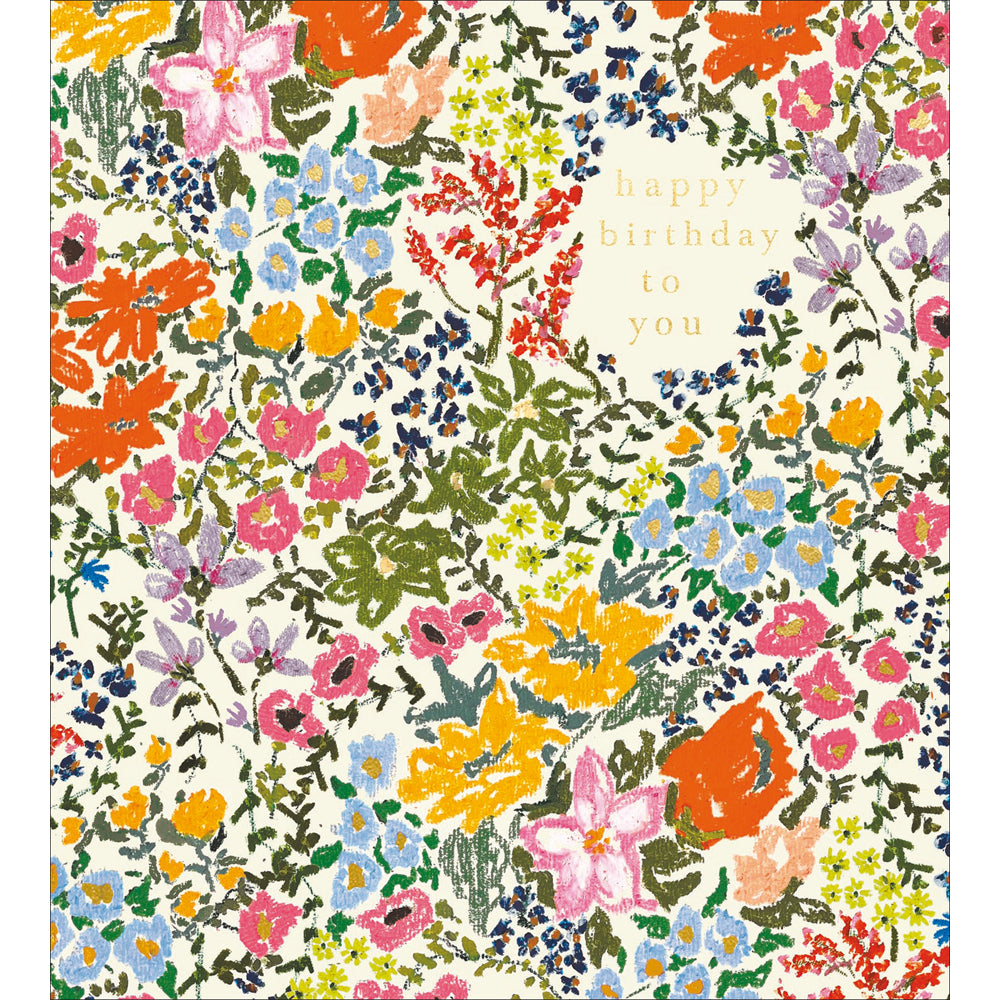 Sketched Flowerbed Birthday Card from Penny Black