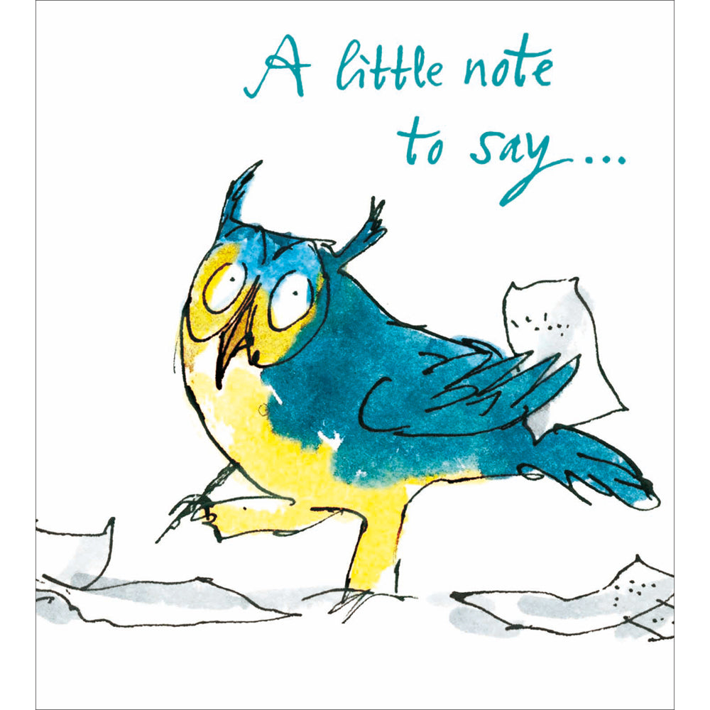 Owl Scribe Quentin Blake Thank You Card from Penny Black