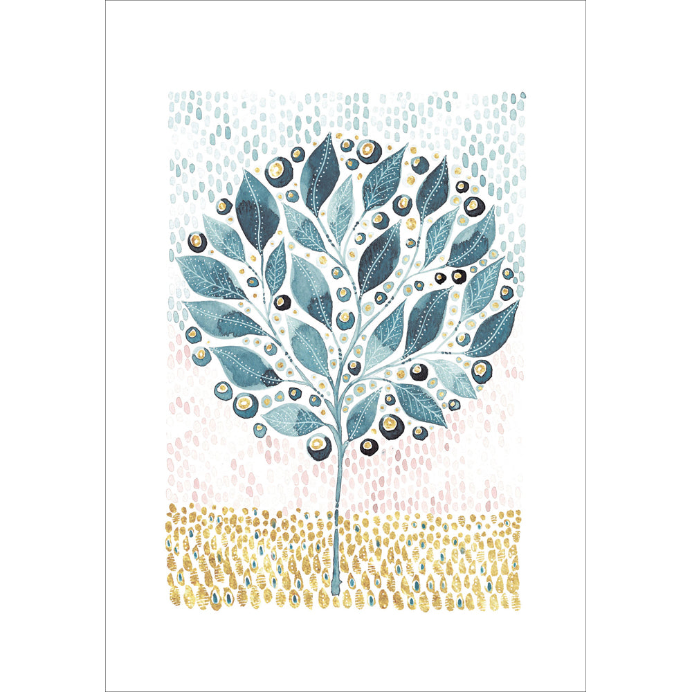 Tree of Jewels Watercolour Art Card from Penny Black