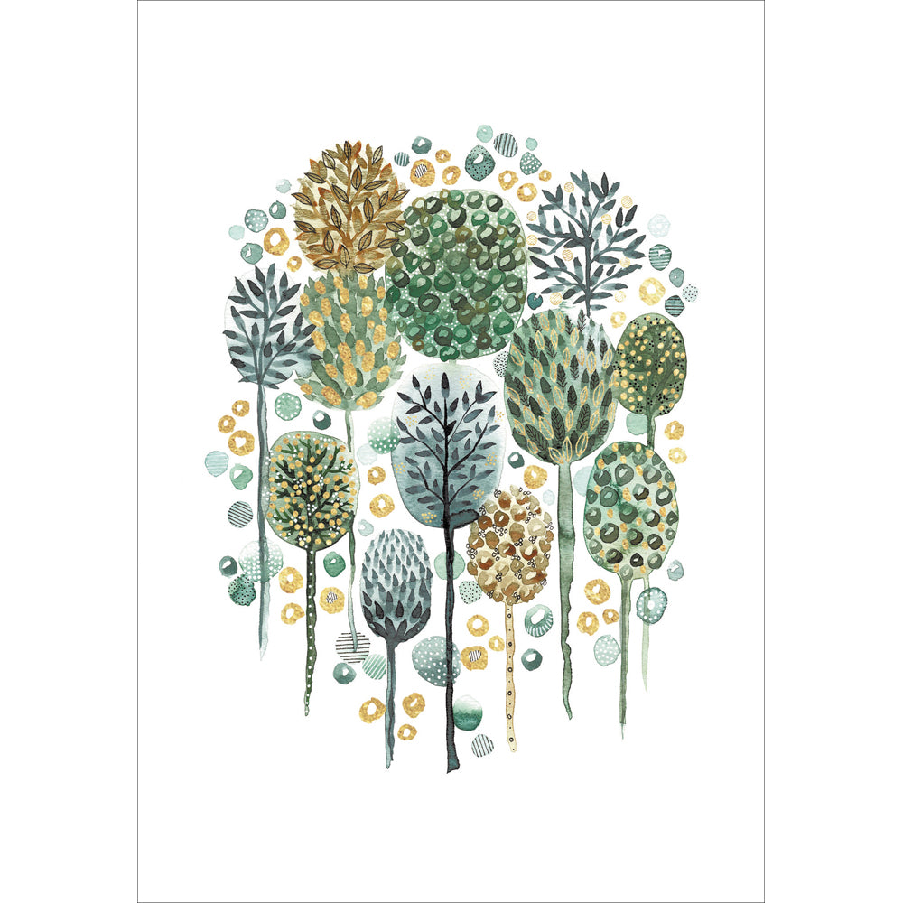 Treescape Watercolour Art Card from Penny Black