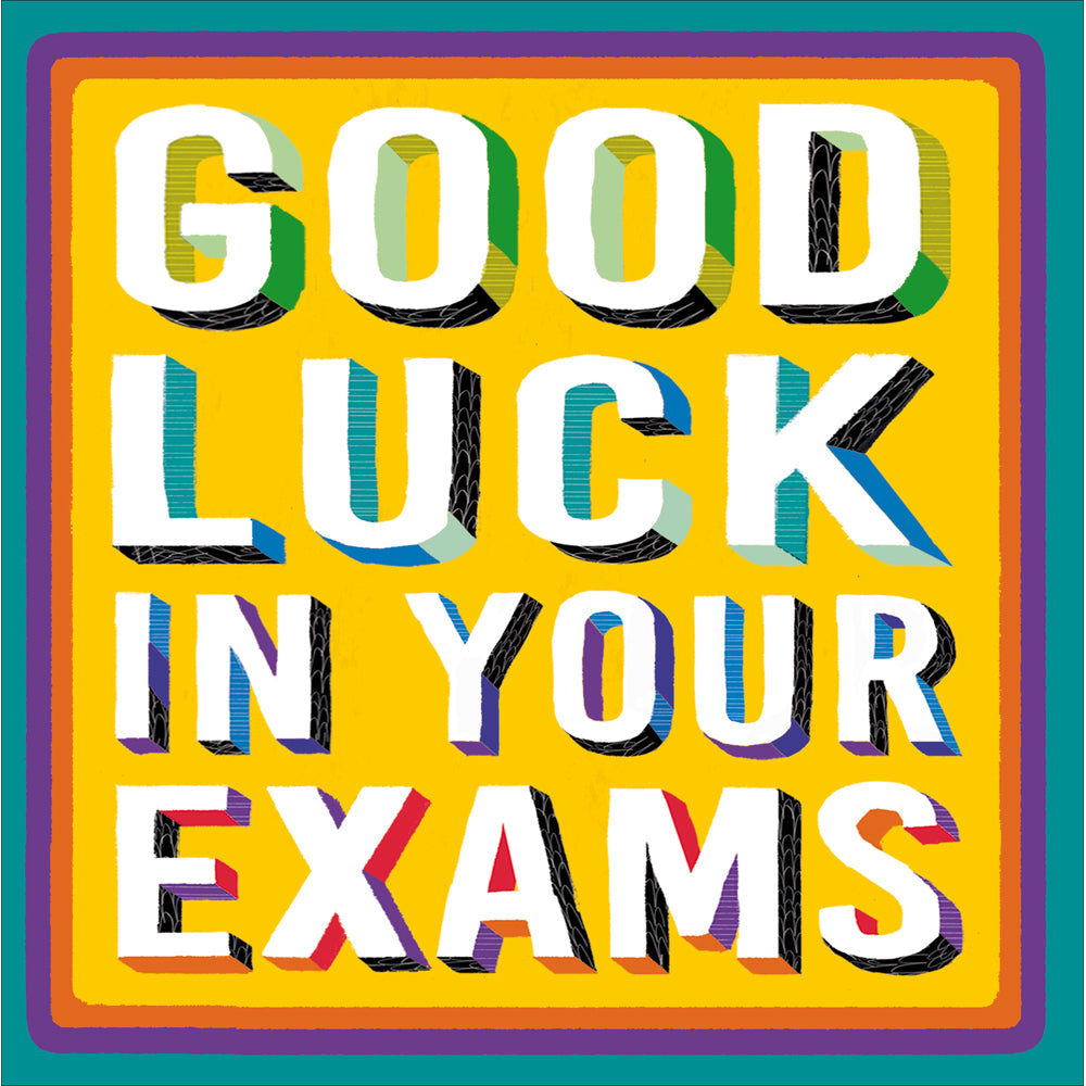 Bold Good Luck In Your Exams Card by penny black