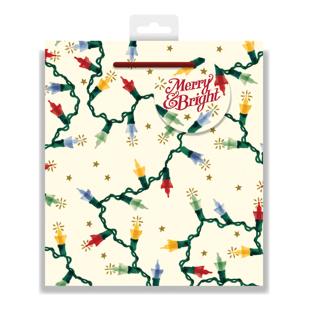 Emma Bridgewater Christmas Fairy Lights Medium Gift Bag By Penny Black