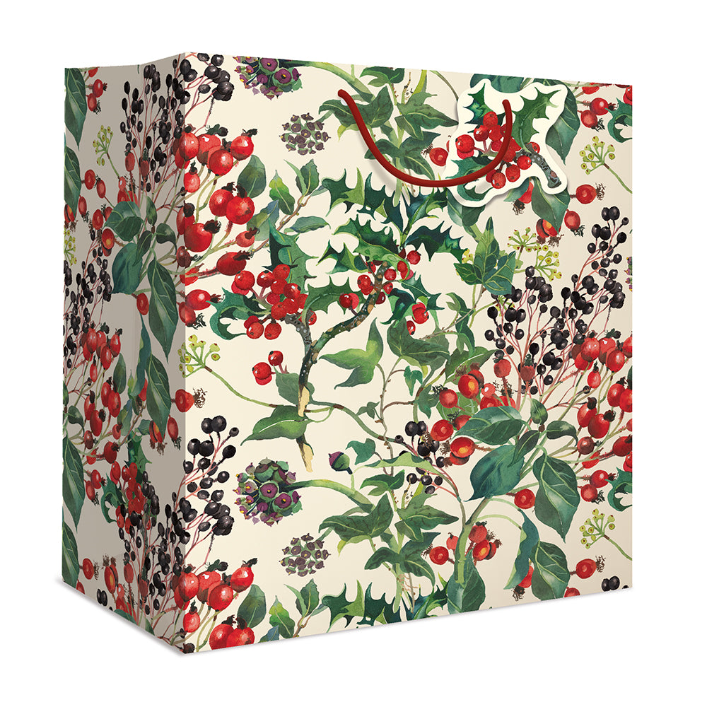 Winter Flowers Emma Bridgewater Large Christmas Gift Bag by penny black - side view
