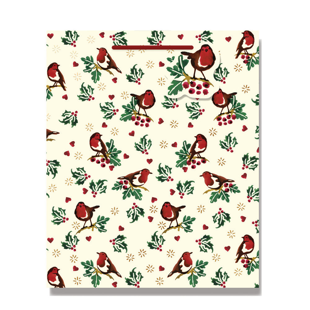 Little Robin Emma Bridgewater Christmas Large Gift Bag by penny black
