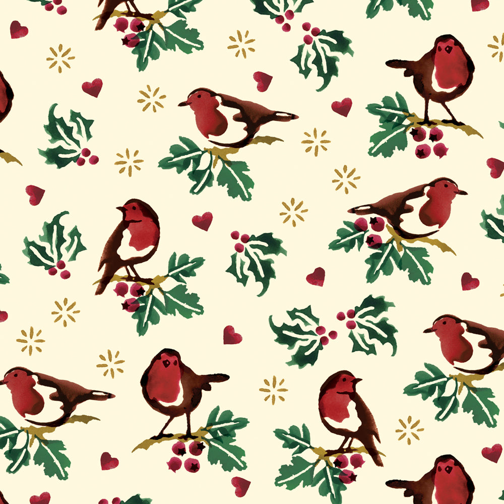 Little Robin Emma Bridgewater Christmas Wrapping Paper 3m - sample by penny black