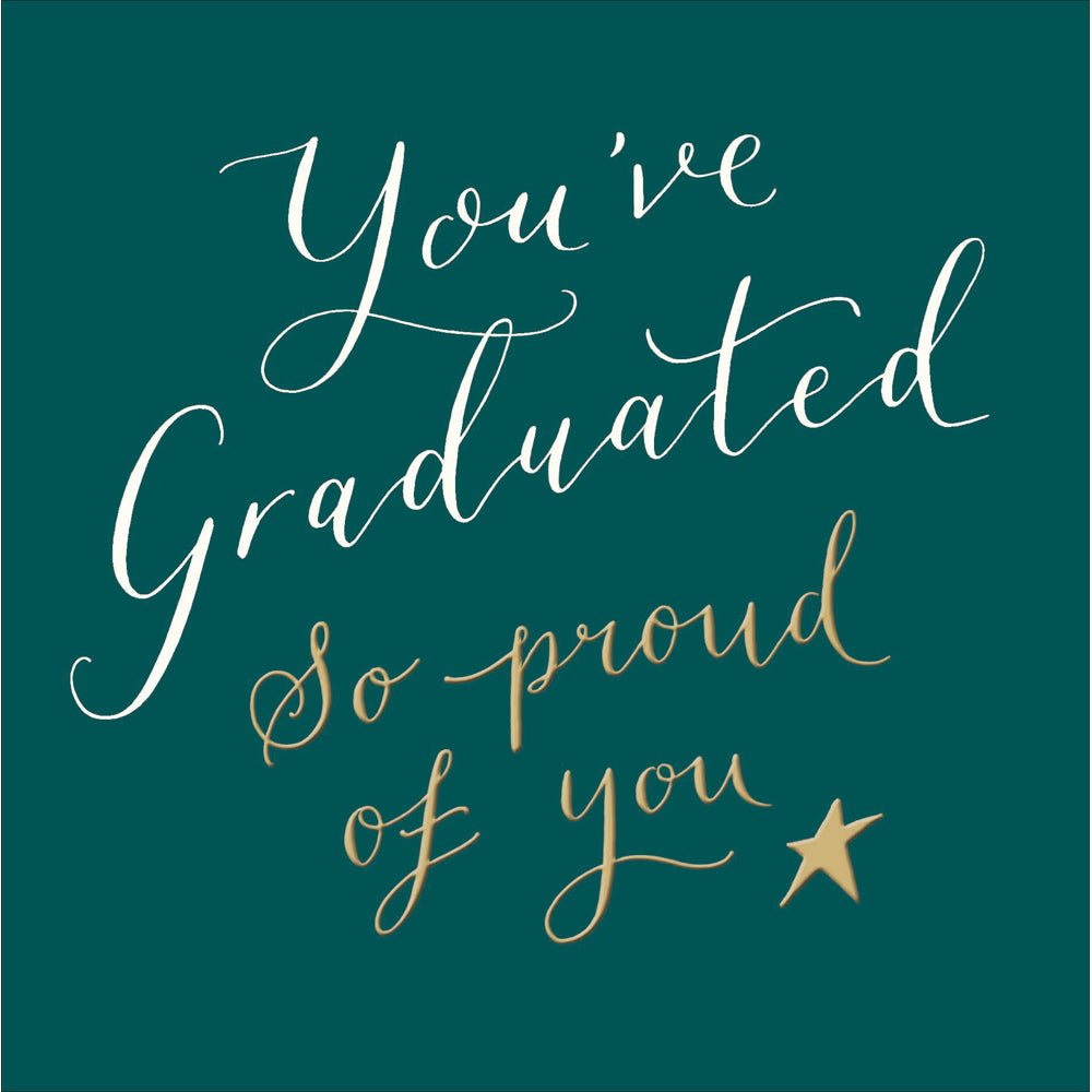 So Proud of You Calligraphy Graduation Card by penny black