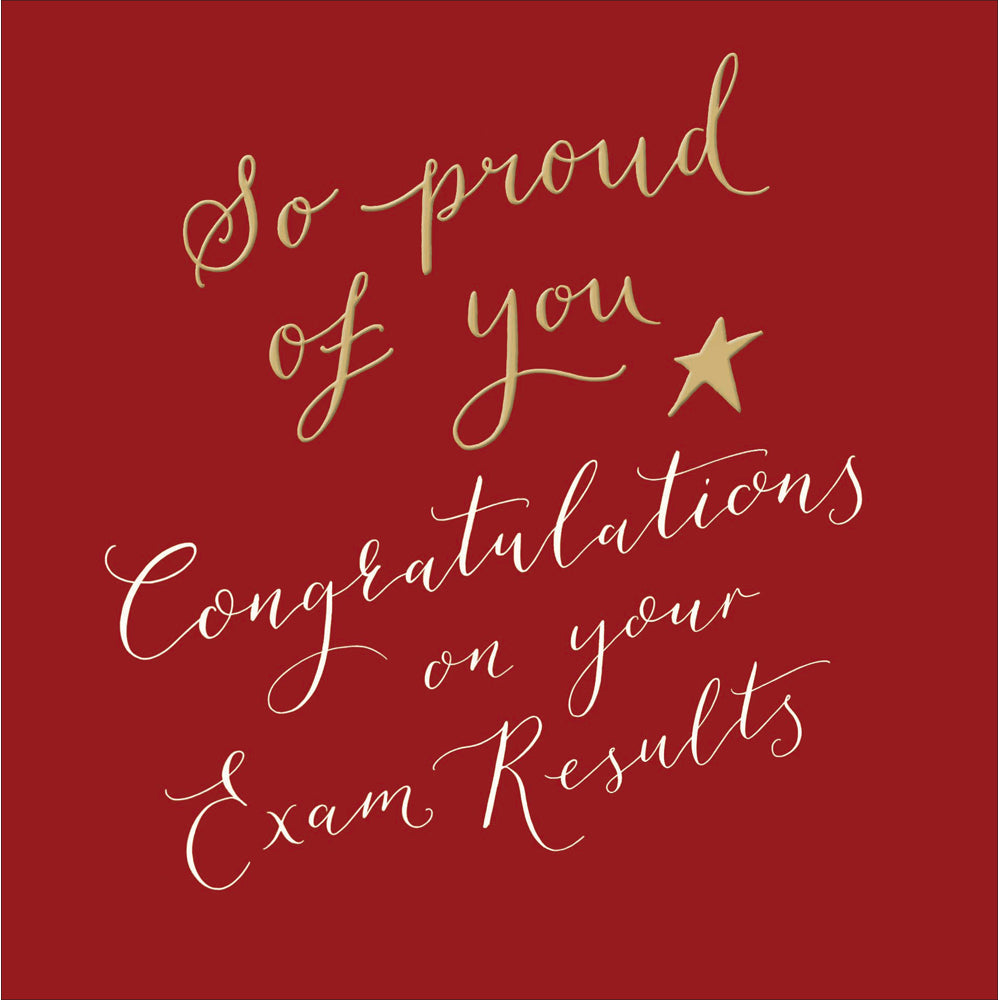 So Proud of You Calligraphy Exam Congrats Card by penny black