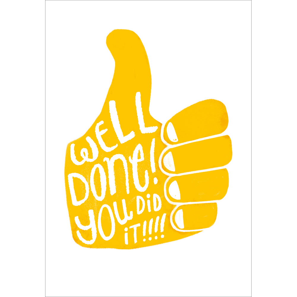 Thumbs Up You Did It Exam Well Done Card by penny black