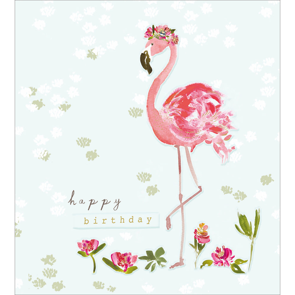 Dainty Flamingo Birthday Card from Penny Black