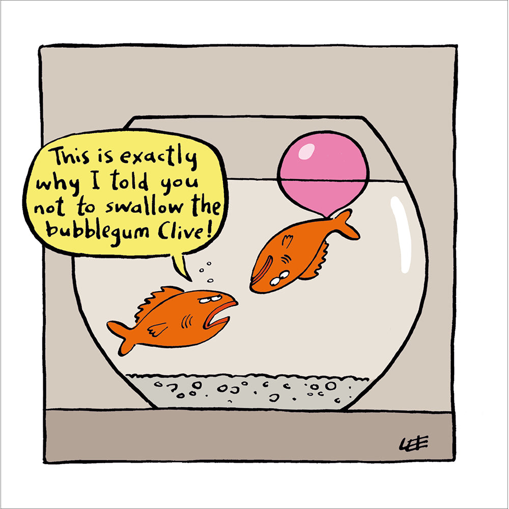 Don&#39;t Swallow Bubblegum Funny Card by penny black