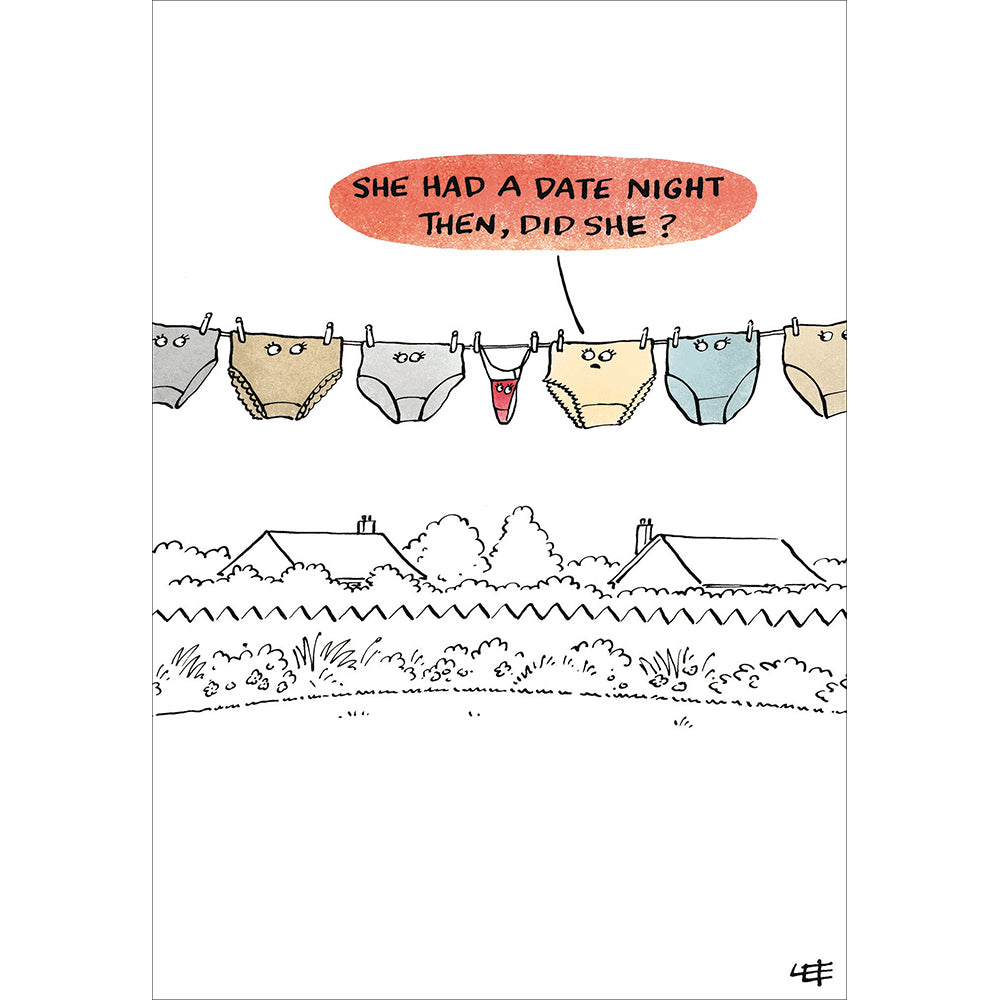 Date Night Knickers Funny Card from Penny Black