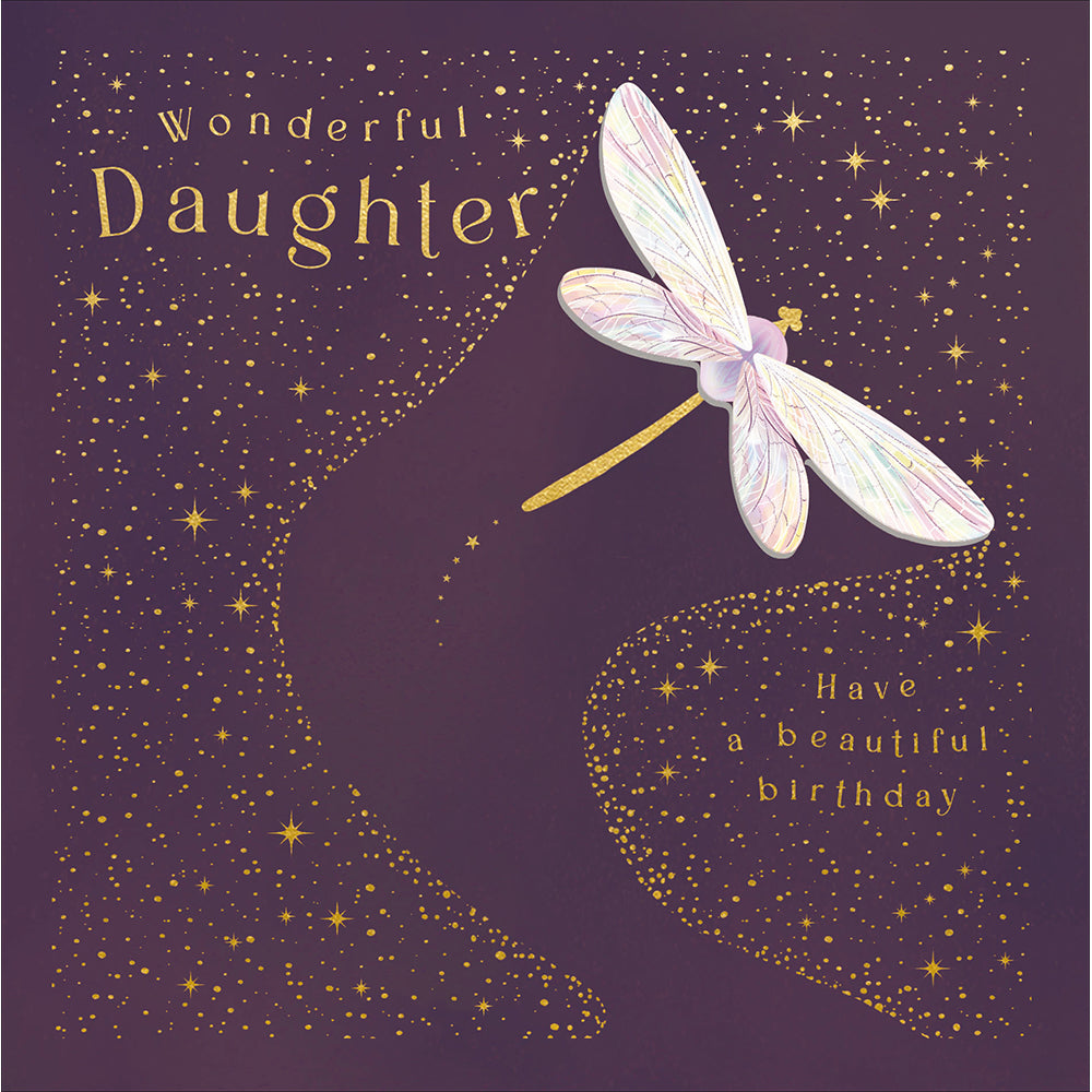 Dragonfly Wonderful Daughter Birthday Card at Penny Black