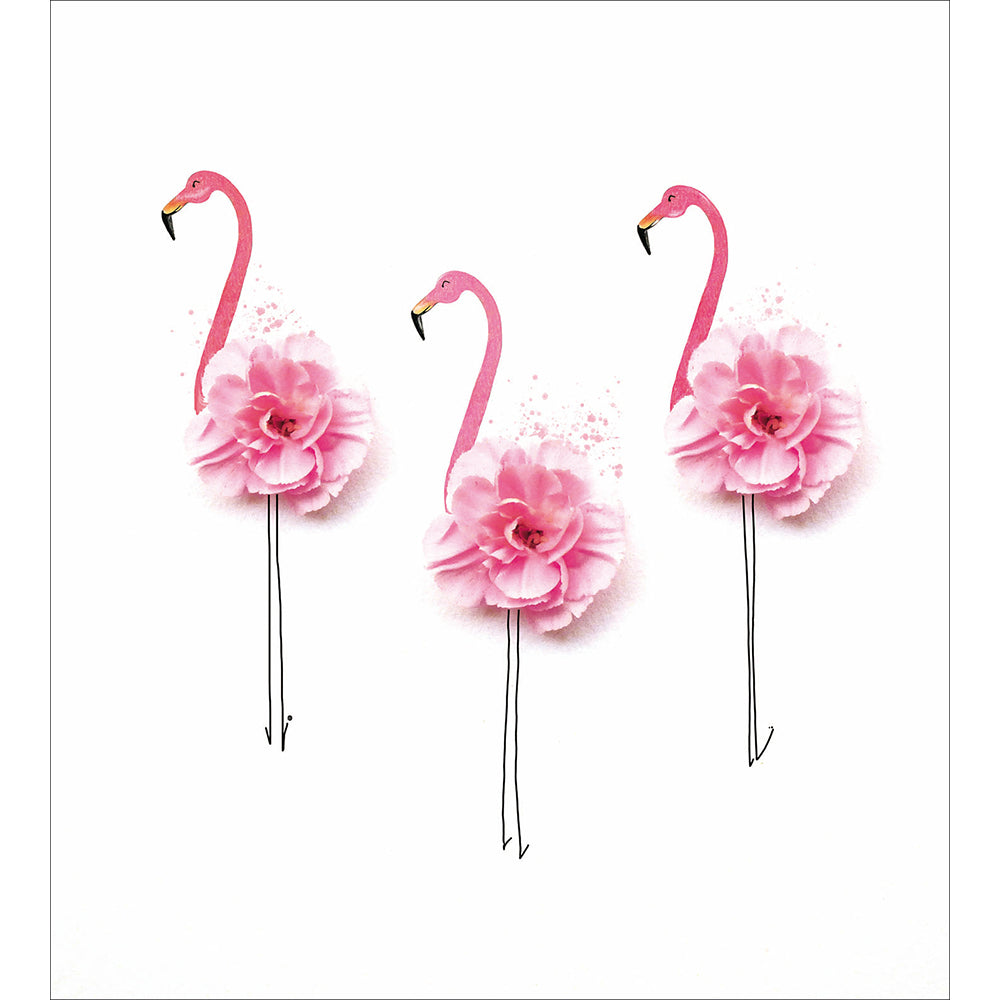 Flamingos With Pink Flowers Card at Penny Black