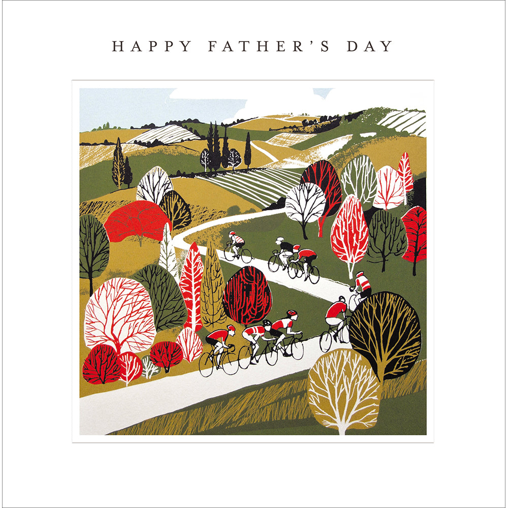 Cyclists In The Peloton Father's Day Card By Penny Black