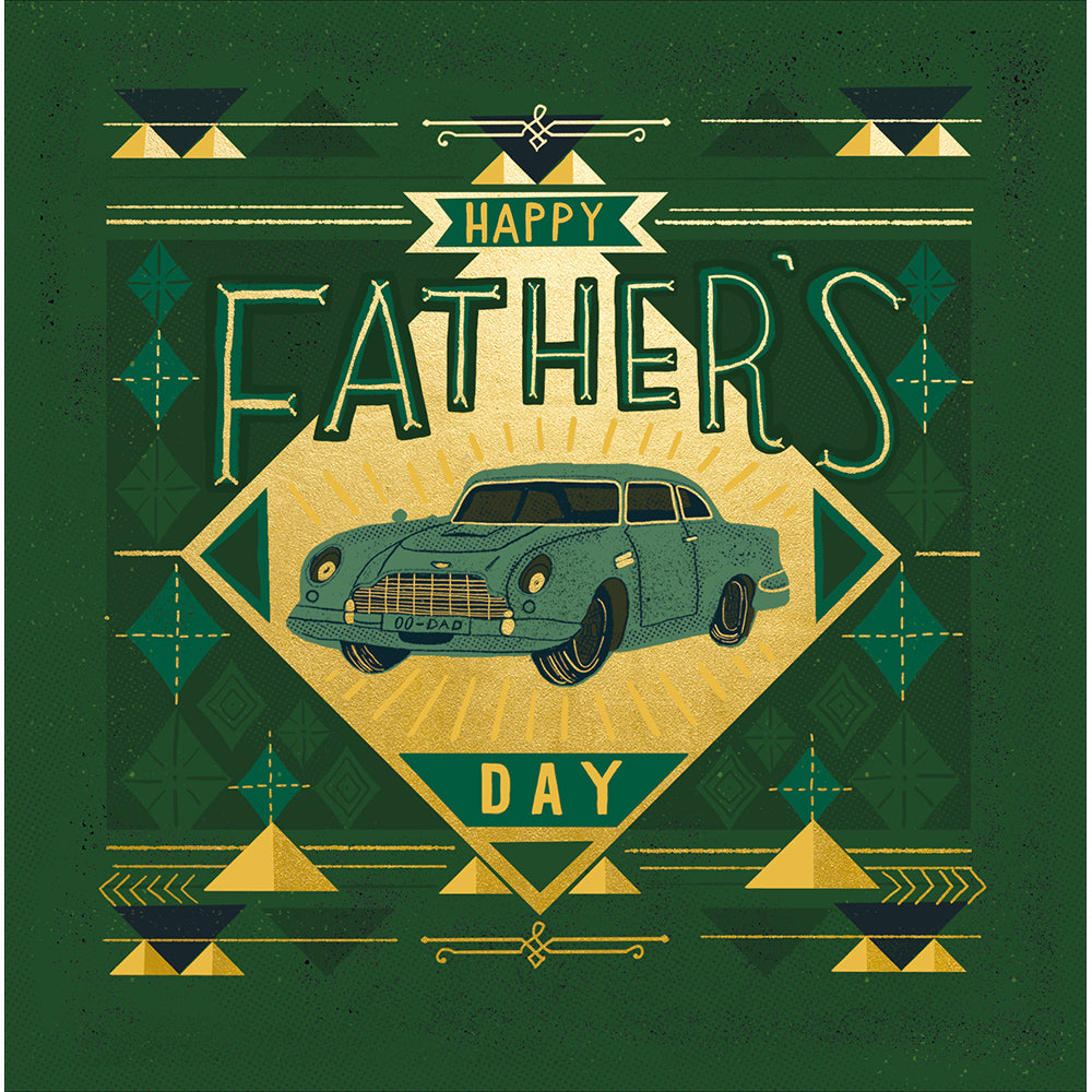 Green Classic Car Dad Father's Day Card By Penny Black