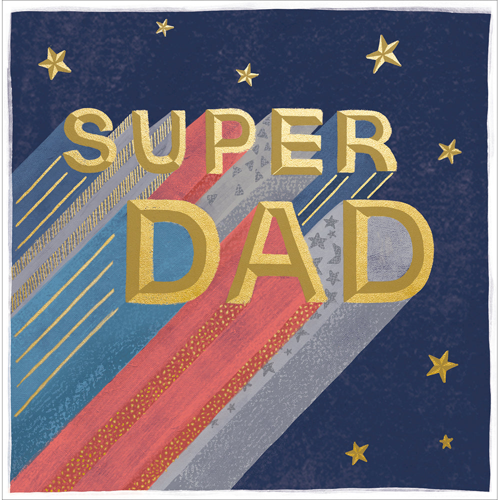 Blue & Gold Super Dad Father's Day Card By Penny Black