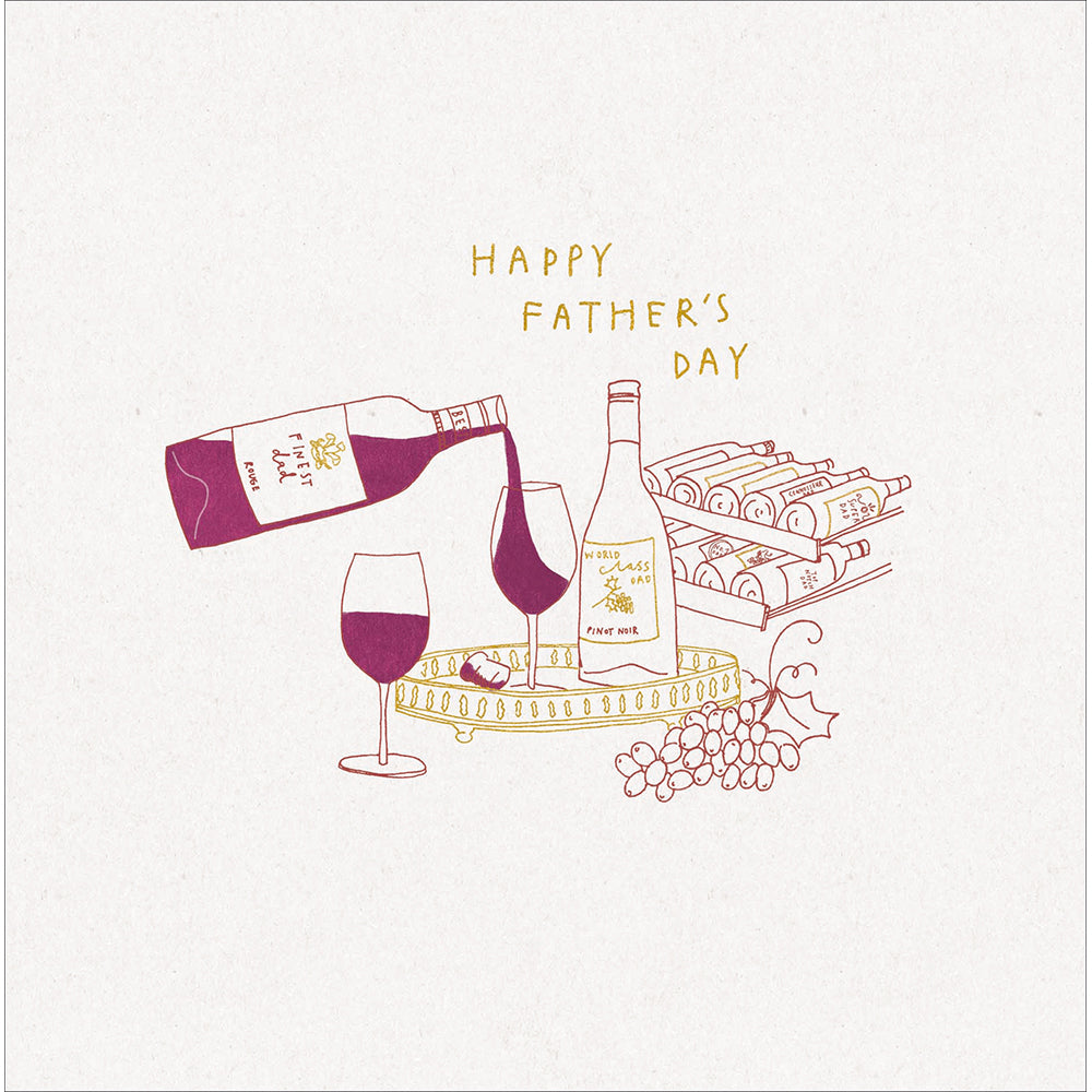 Finest Dad Wine Lover Father's Day Card By Penny Black