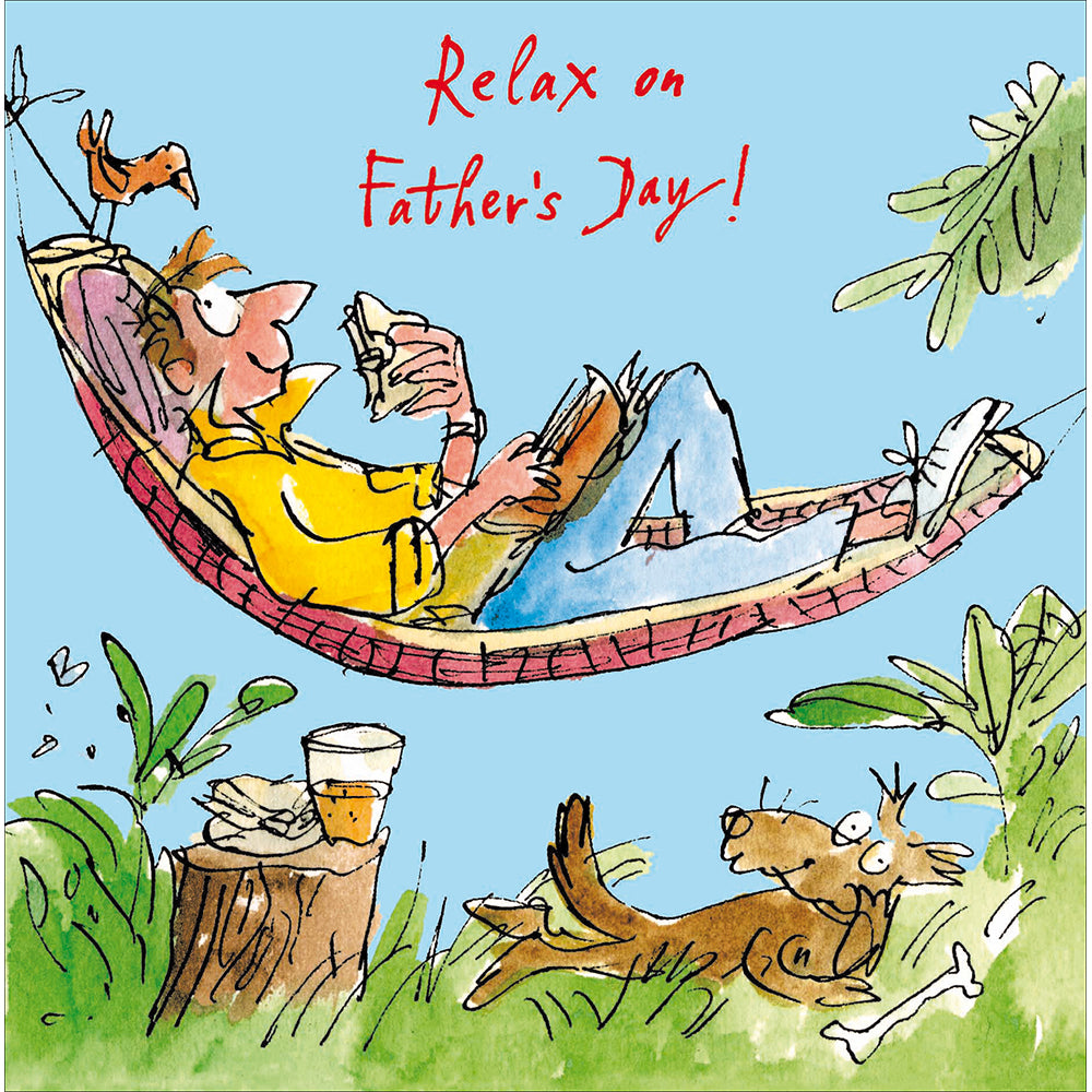 Quentin Blake Hammock Picnic Father&#39;s Day Card By Penny Black