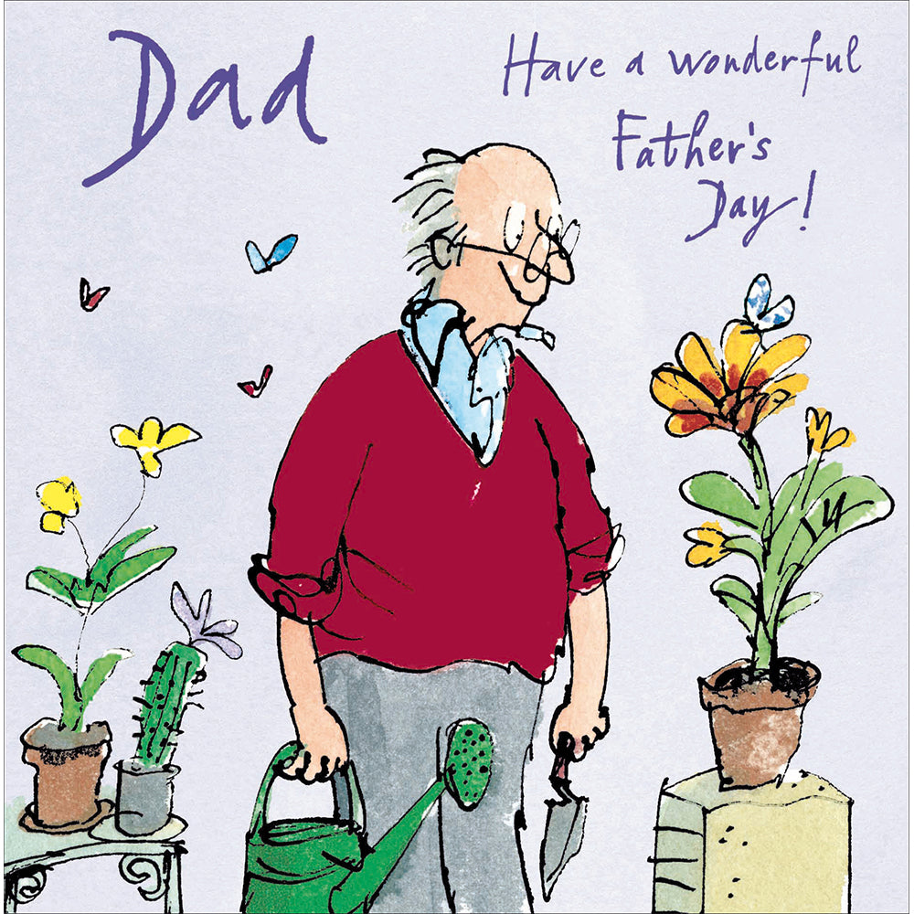 Dad Watering The Plants Quentin Blake Father's Day Card By Penny Black