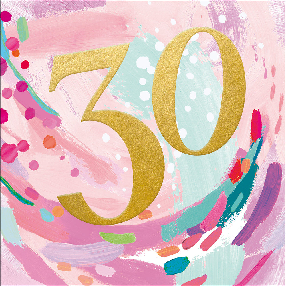 Pastel Swatches 30th Birthday Card from Penny Black