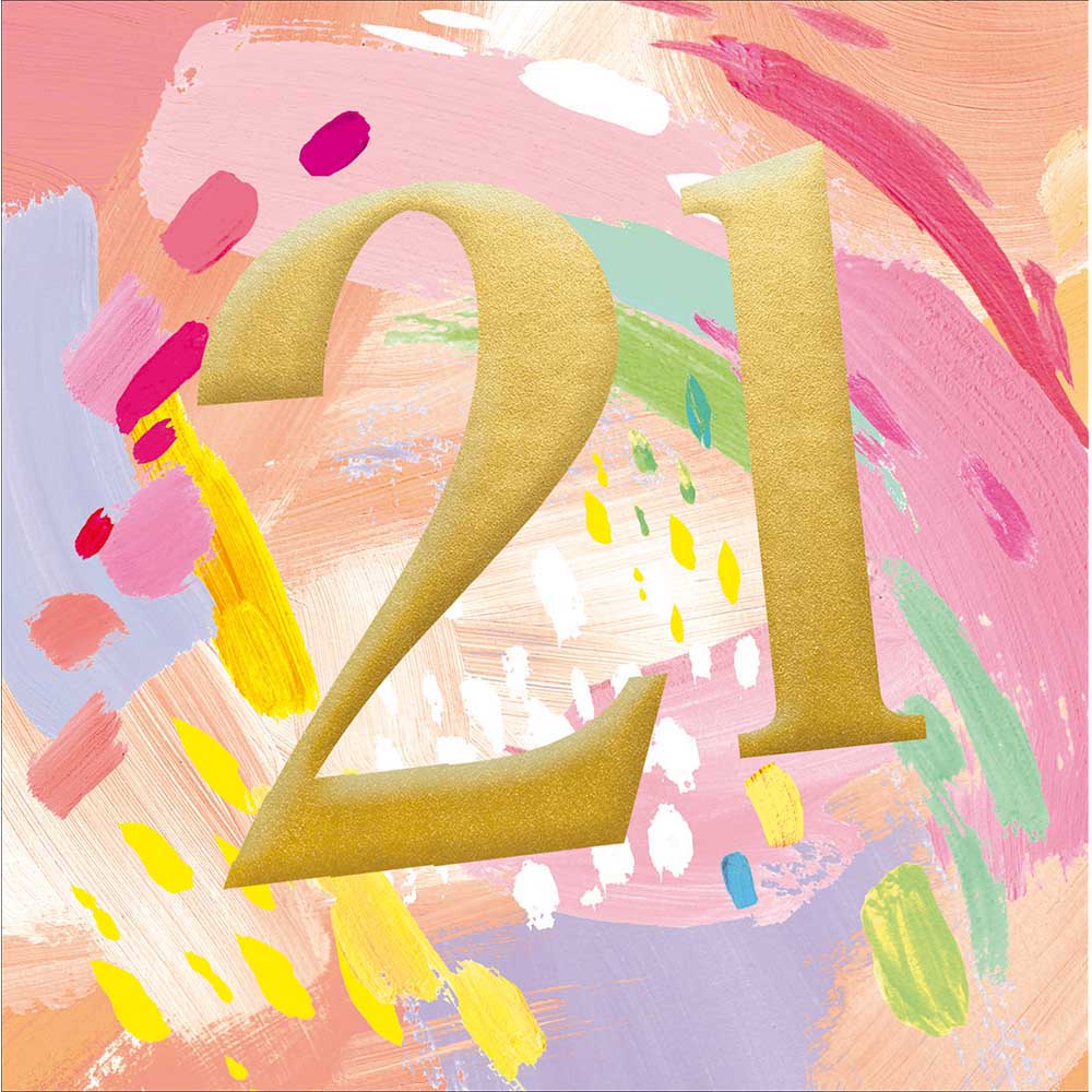Pastel Swatches 21st Birthday Card from Penny Black