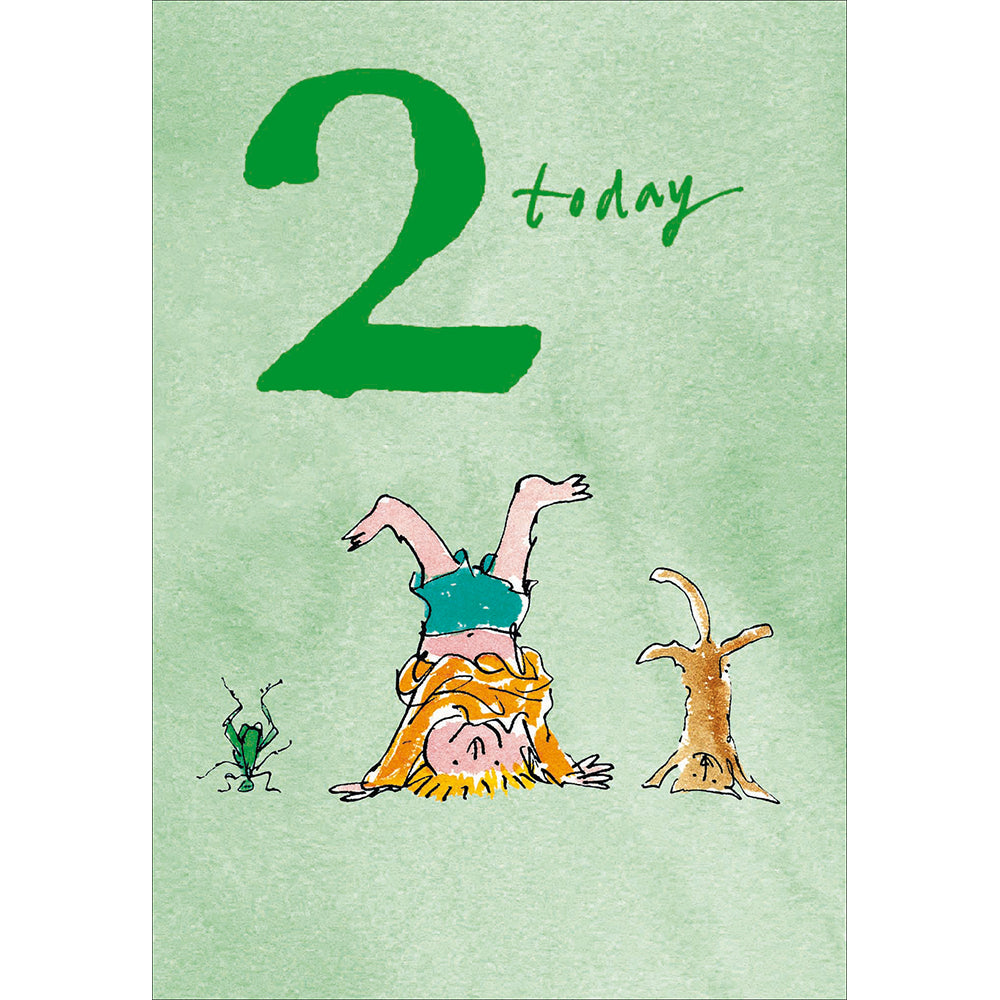 Handstand Gang Quentin Blake 2nd Birthday Card at Penny Black
