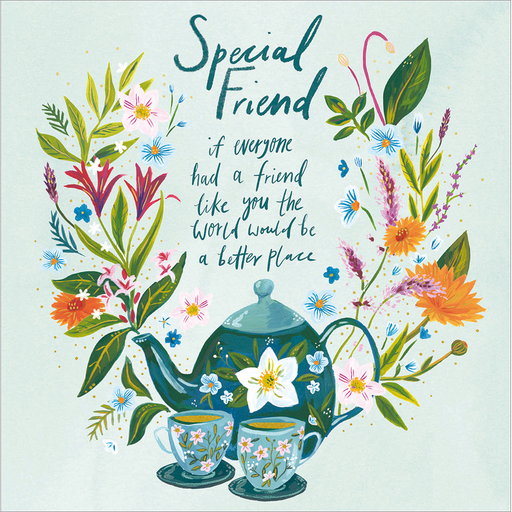 Painted Teapot Special Friend Birthday Card from Penny Black