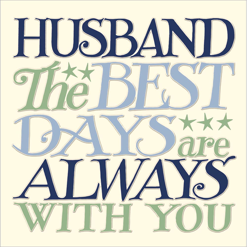 Husband Best Days With You Emma Bridgewater Birthday Card at Penny Black