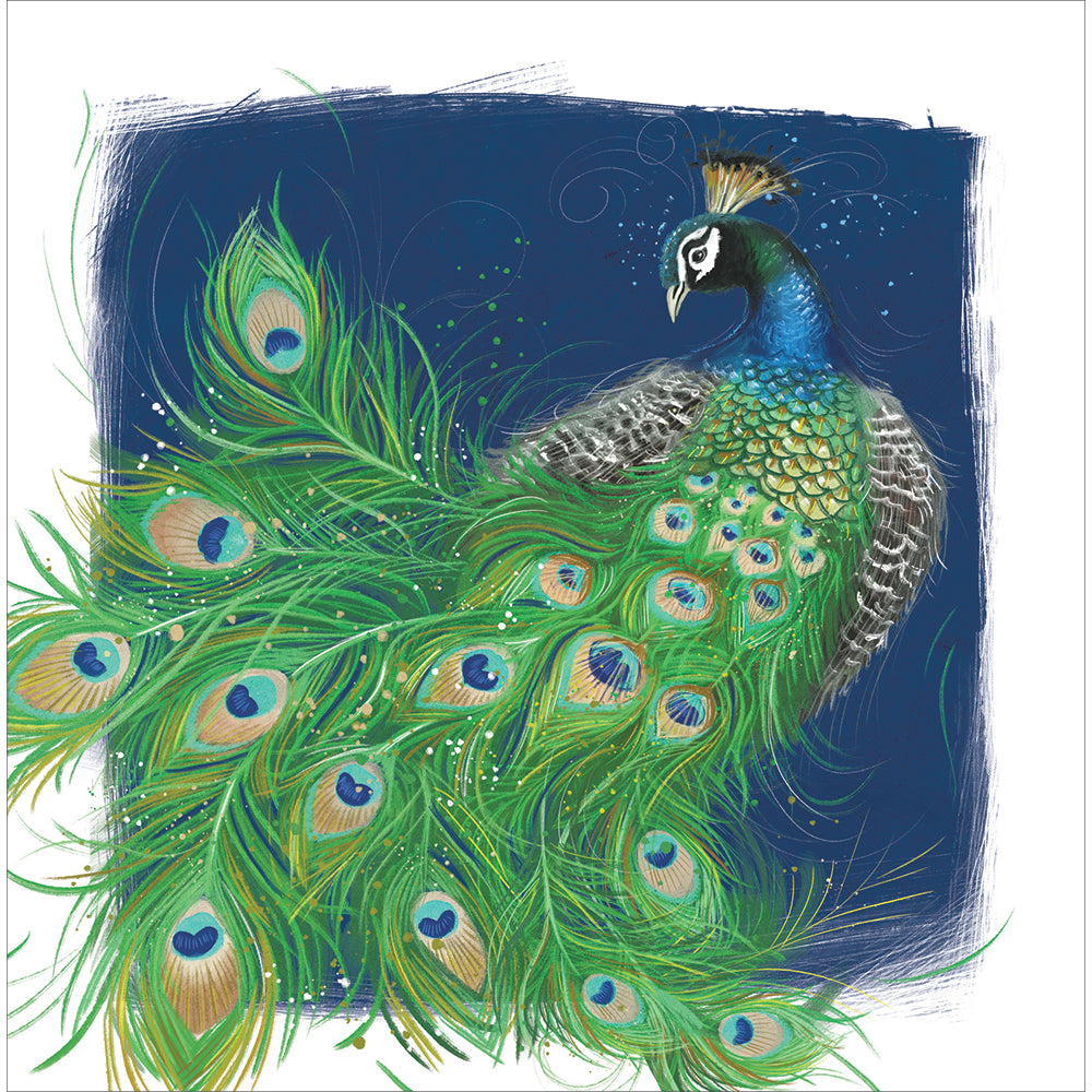 Midnight Peacock Swirl Art Card from Penny Black