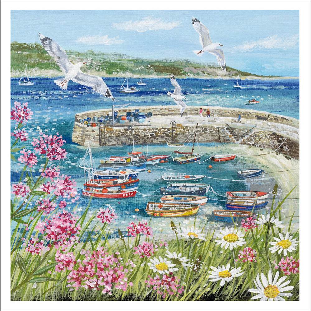 Cornish Fishing Village Art Card at Penny Black