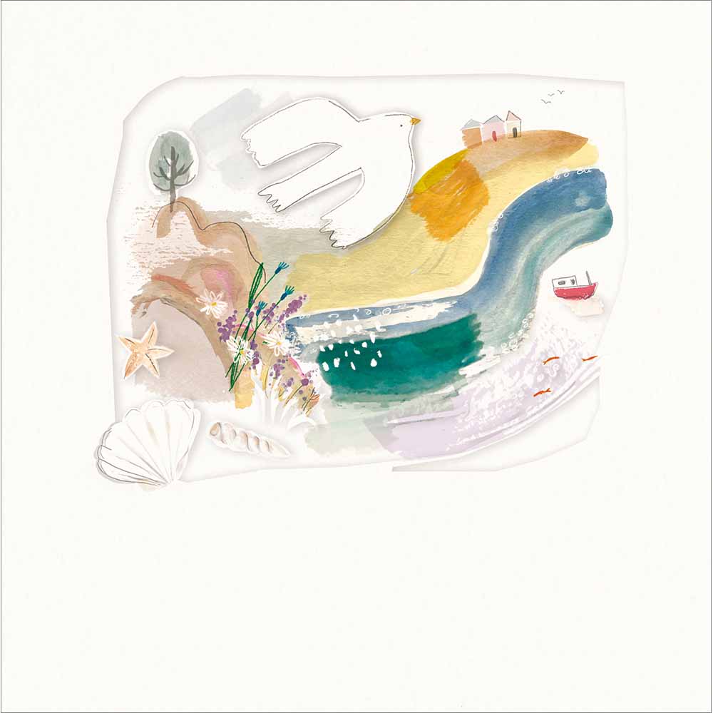 Painted Seaside Scene Card at Penny Black