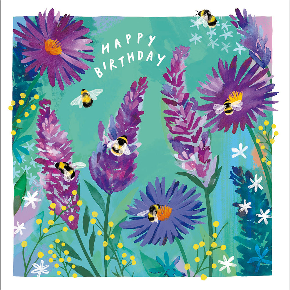 Bees And Lilac Blossoms Birthday Card from Penny Black