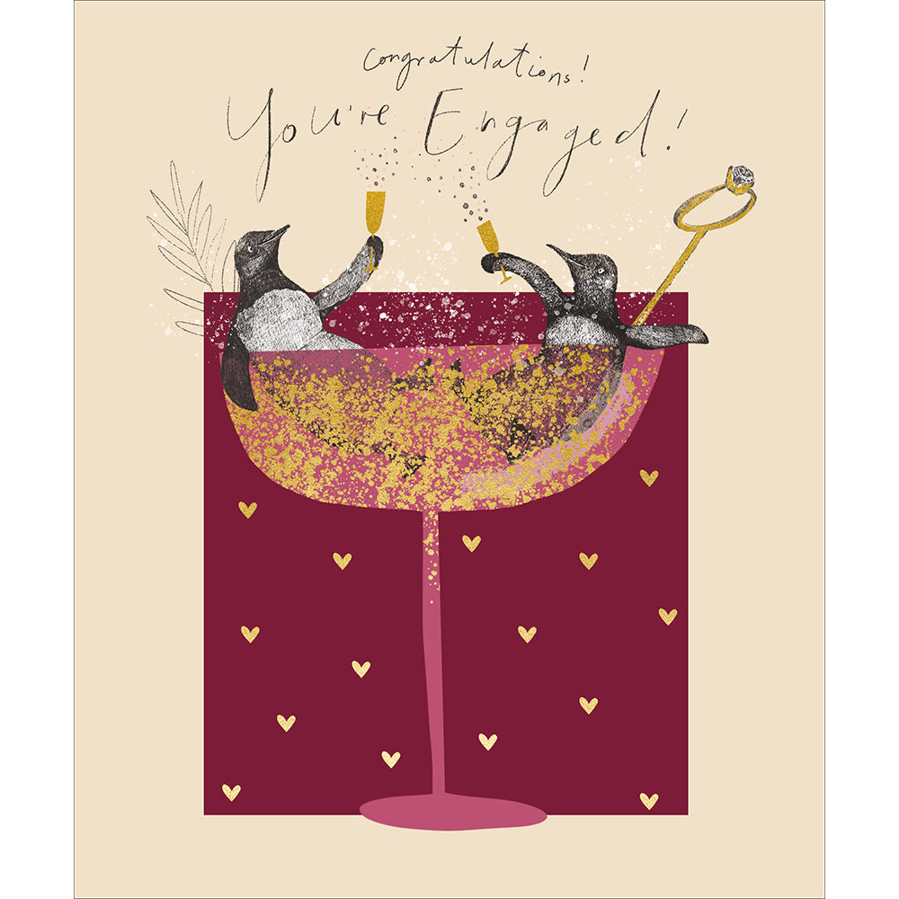 Penguins Congratulations You're Engaged Card at Penny Black