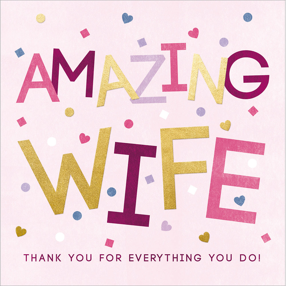 Thank You For Everything You Do Amazing Wife Birthday Card at Penny Black