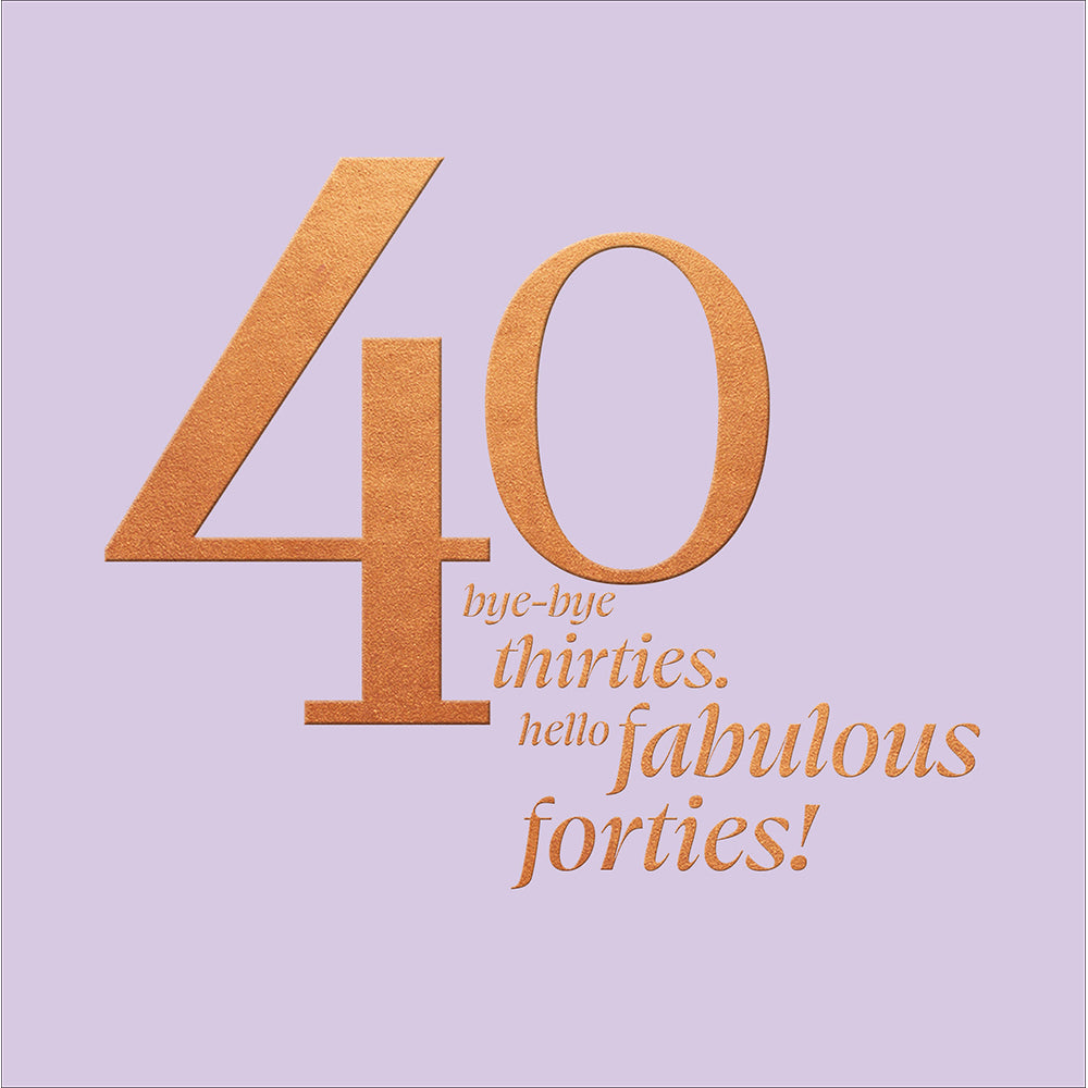 Bye Bye 30s Funny 40th Birthday Card at Penny Black