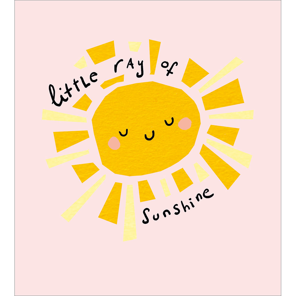 Pink Little Ray Of Sunshine New Baby Girl Card at Penny Black