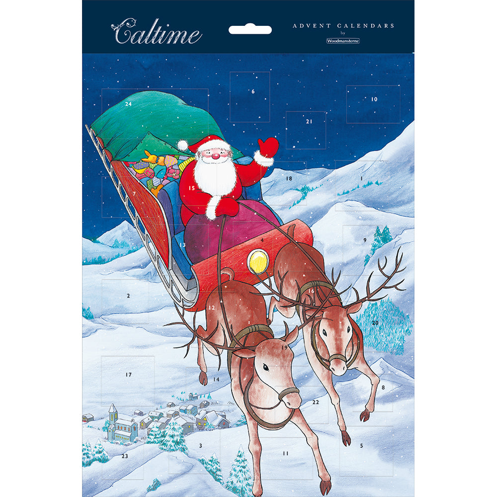 Father Christmas Snowy Sleigh Raymond Briggs Advent Calendar By Penny Black