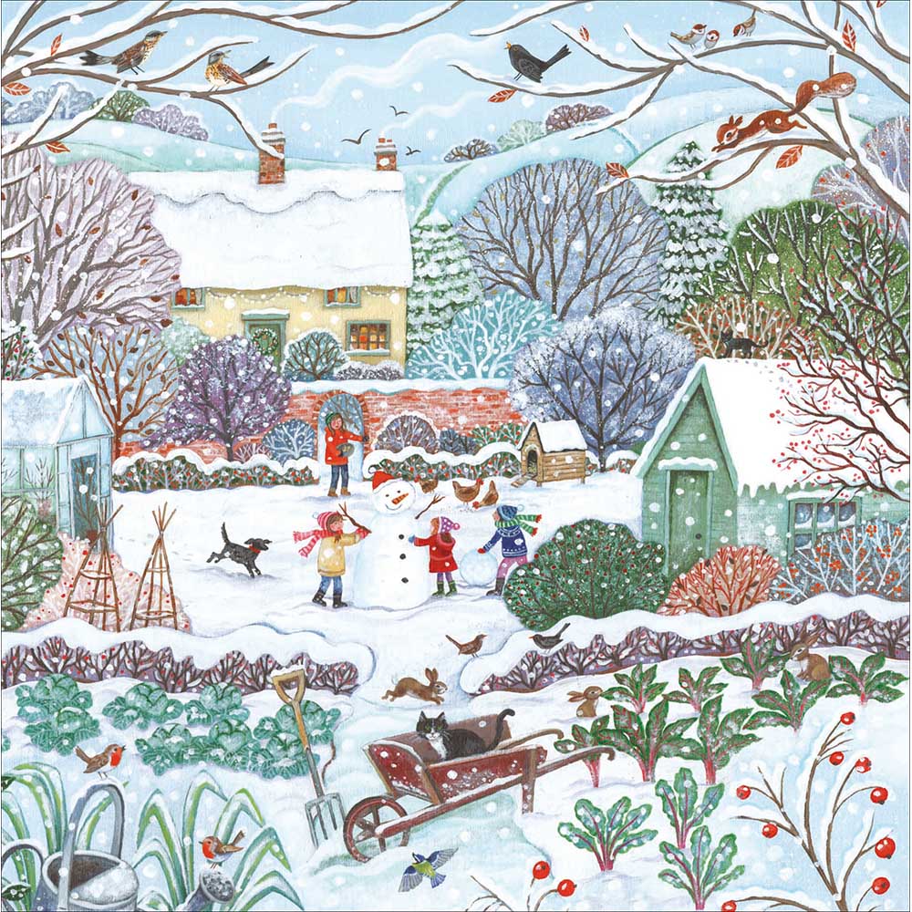 Down At The Snowy Allotment Christmas Card by penny black