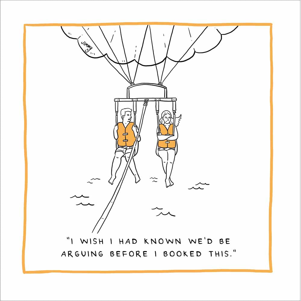 Stuck In The Sky Funny Parasailing Card from Penny Black