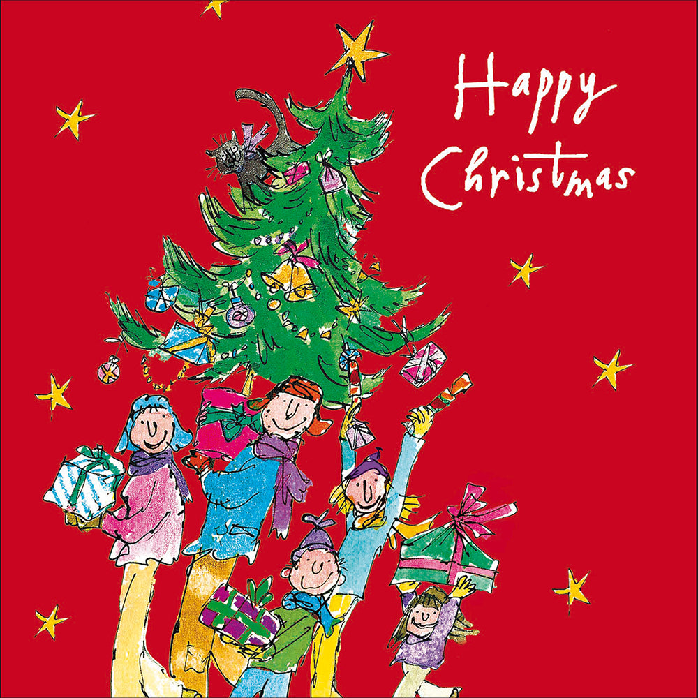 Quentin Blake Family All Together Christmas Card by penny black