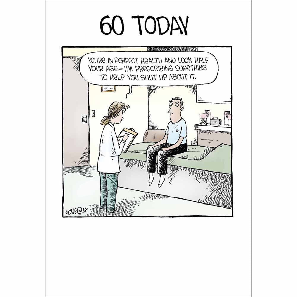 Perfect Health Funny 60th Birthday Card at Penny Black