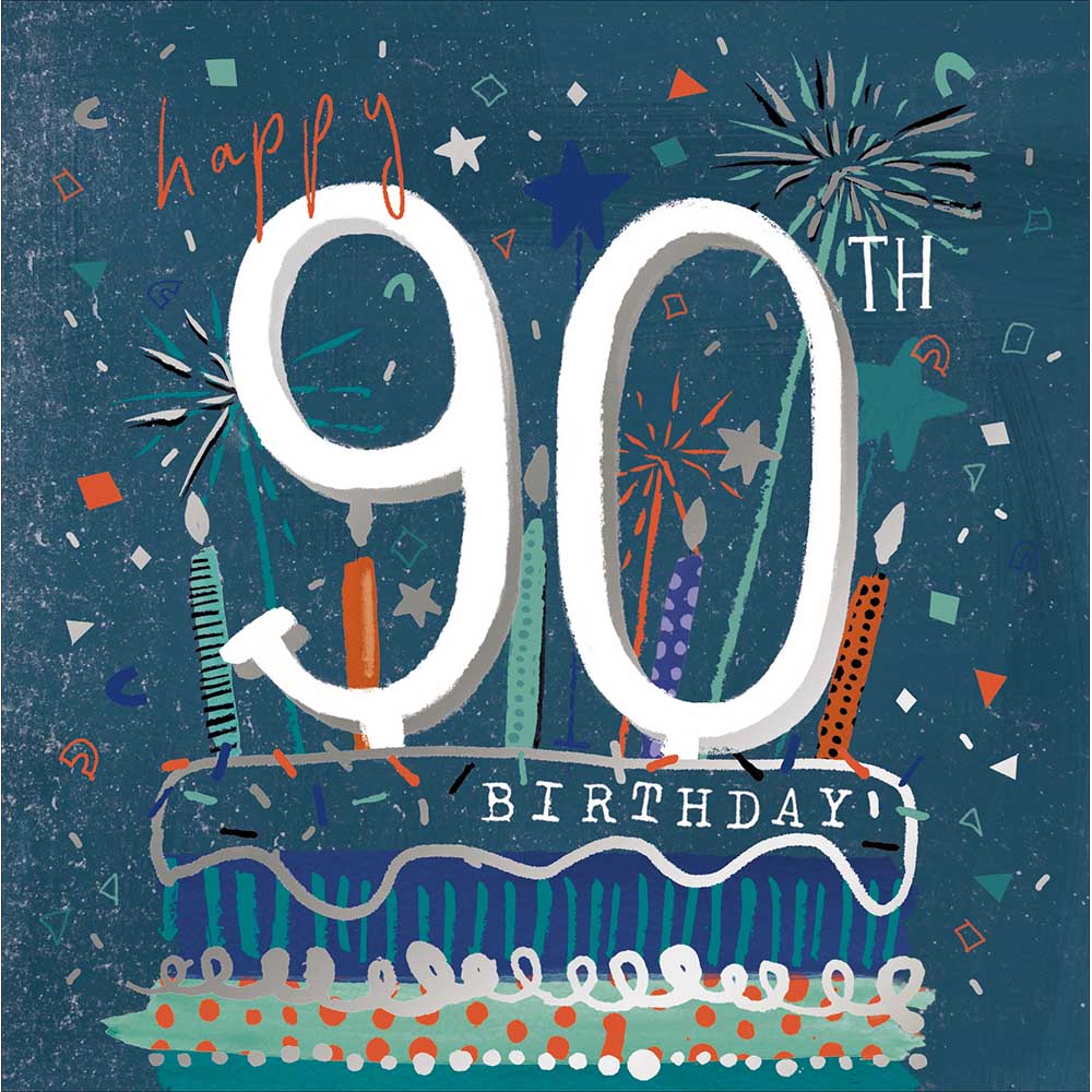 Cake & Candles 90th Birthday Card from Penny Black