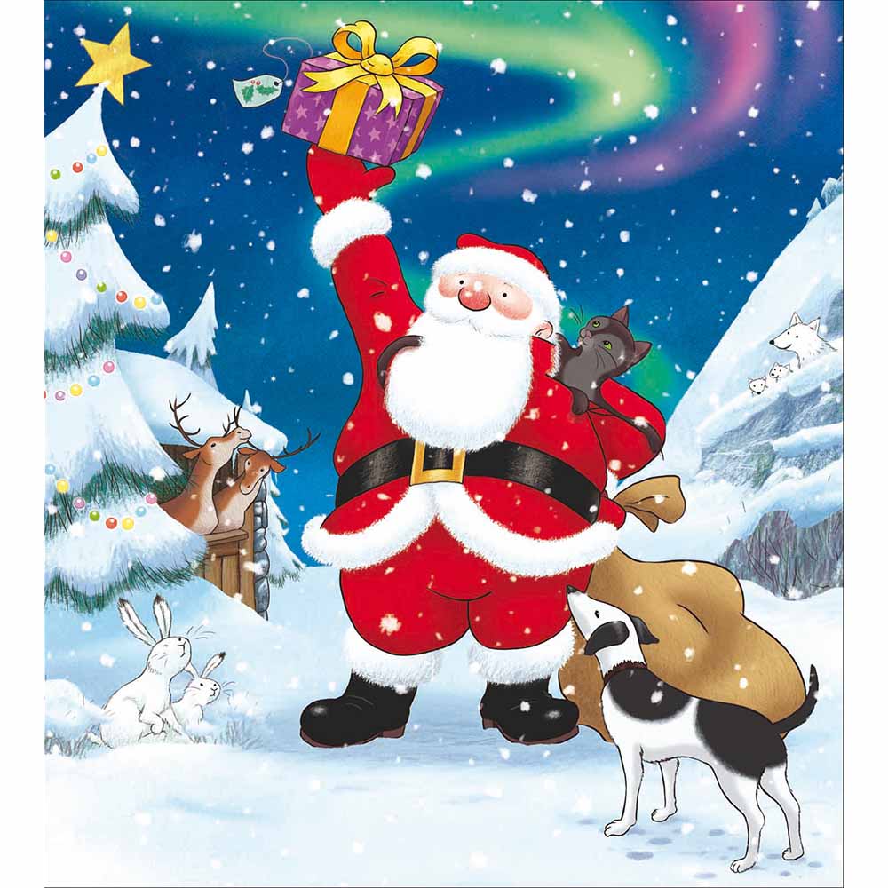 Raymond Briggs Father Christmas Northern Lights Charity Christmas Card 5 Pack by penny black