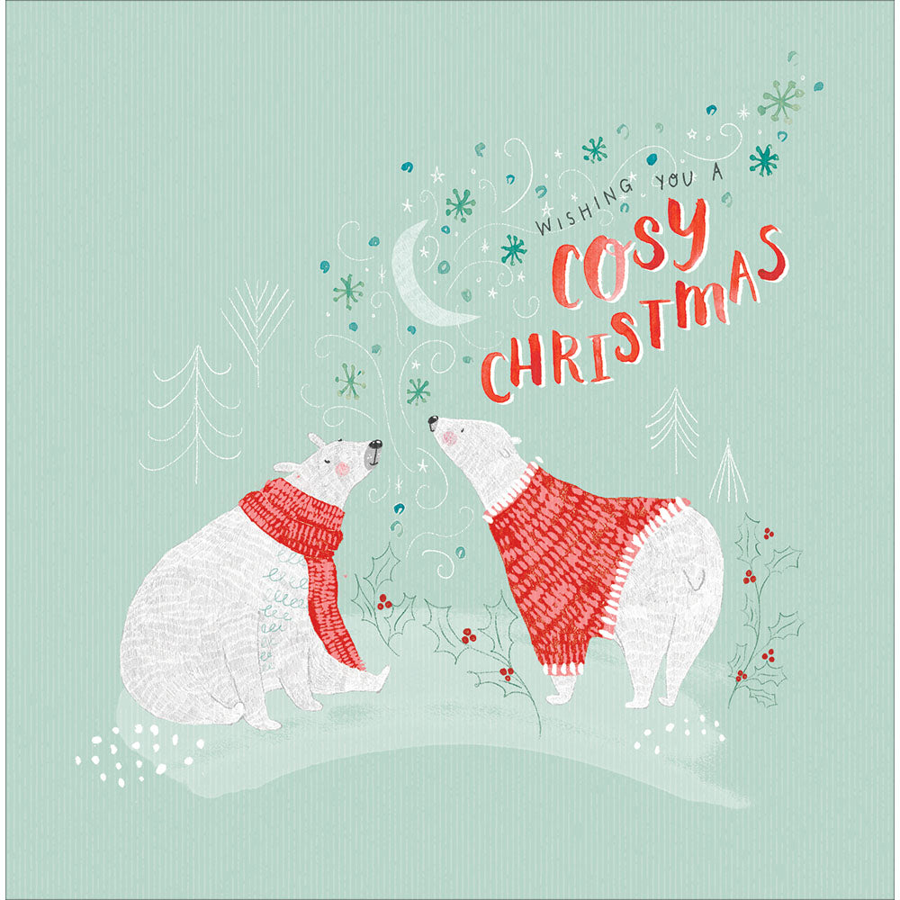 Cosy Sweaters Polar Bears Christmas Card by penny black