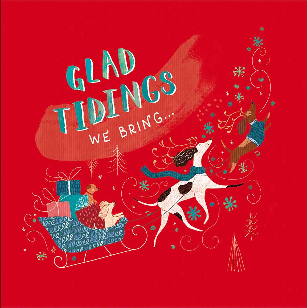 Glad Tidings We Bring Dogs Christmas Card by penny black